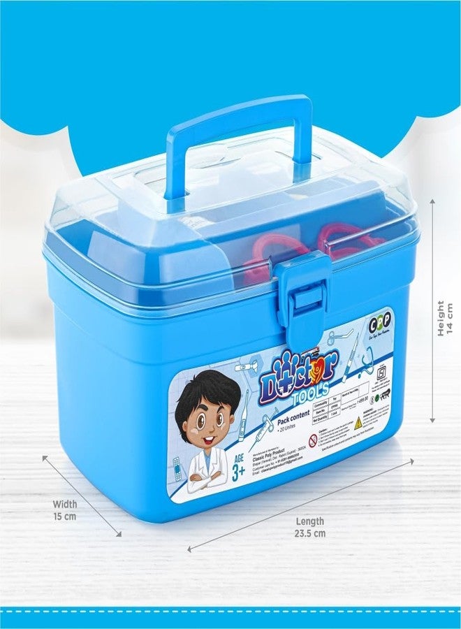 YUIOP - Doctor Tools Set for Kids - Age 3+ Years - Educational Pretend Play Toy for Kids (Premium Box (20 Tools in 1)) - Image 2